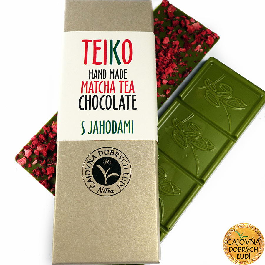  TEIKO - Hand Made Matcha Tea Chocolate- S jahodami