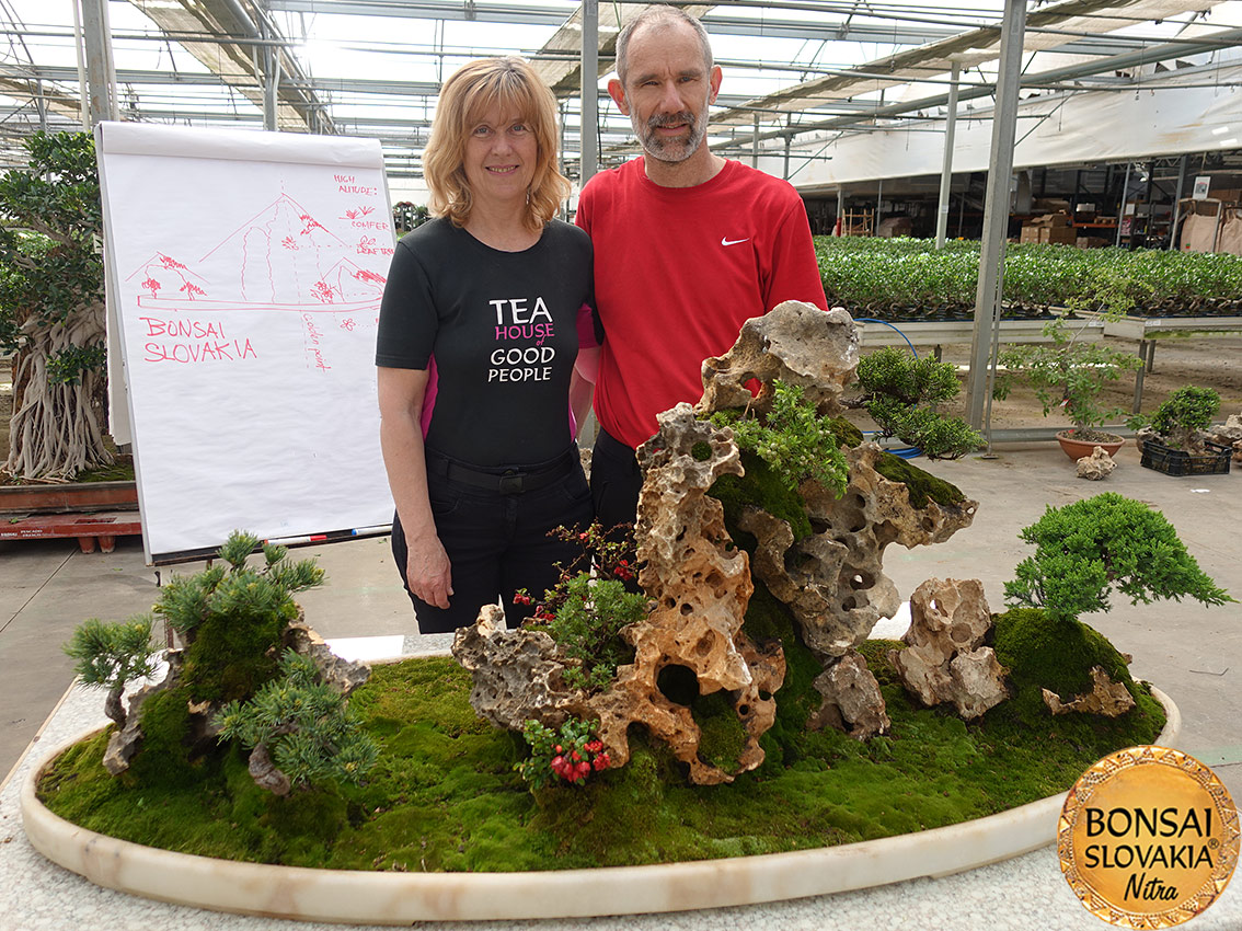 ŠPANIELSKO: Mistral Bonsai - Tvorba krajinnej scenérie na veľkom mramorovom suibane