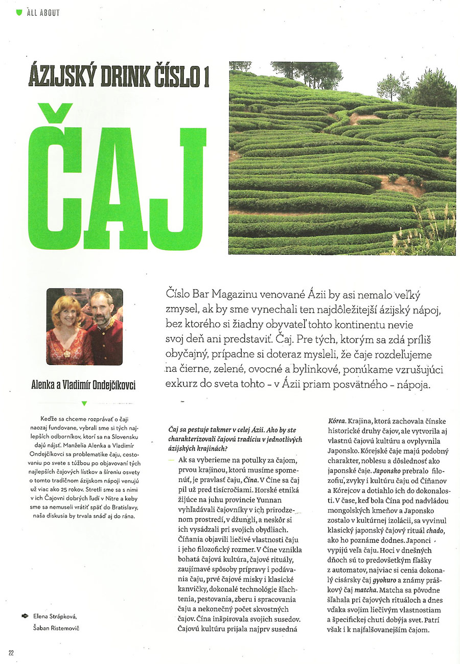 BAR MAGAZINE - ČAJ