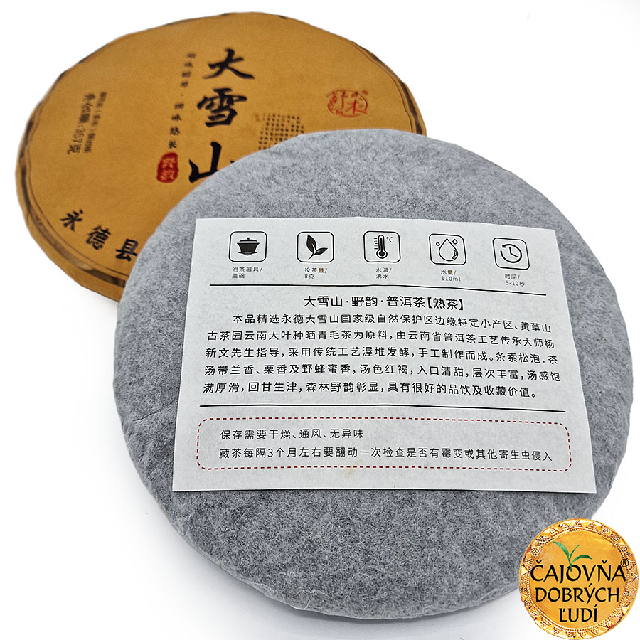 1000-ROČNÝ KRÁĽ ČAJU, DA-XUE-SHAN, SHU-CHA 357g