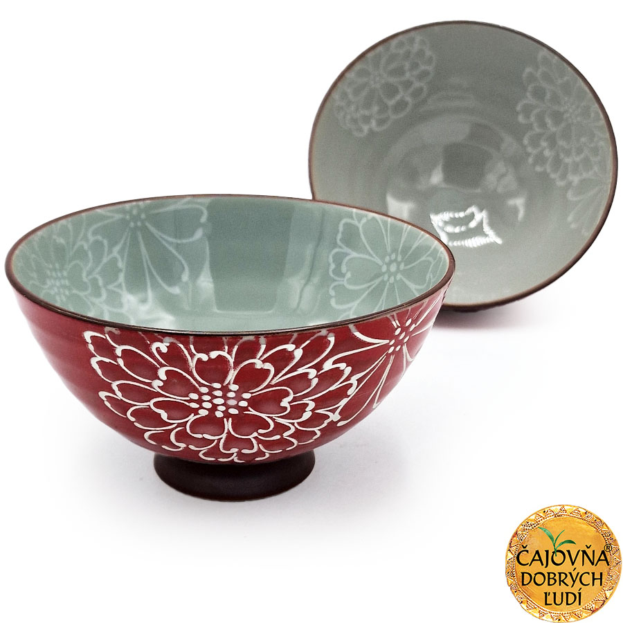 ČAJOVÁ MISKA CHRYZANTÉMA - ČERVENÁ