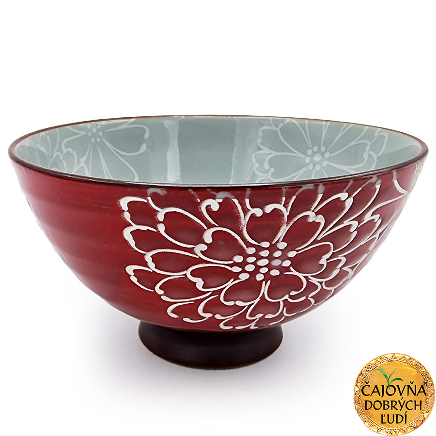 ČAJOVÁ MISKA CHRYZANTÉMA - ČERVENÁ