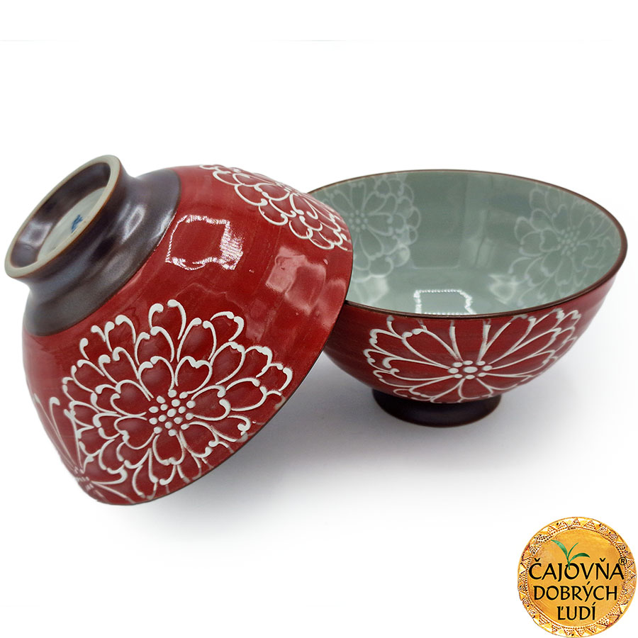 ČAJOVÁ MISKA CHRYZANTÉMA - ČERVENÁ