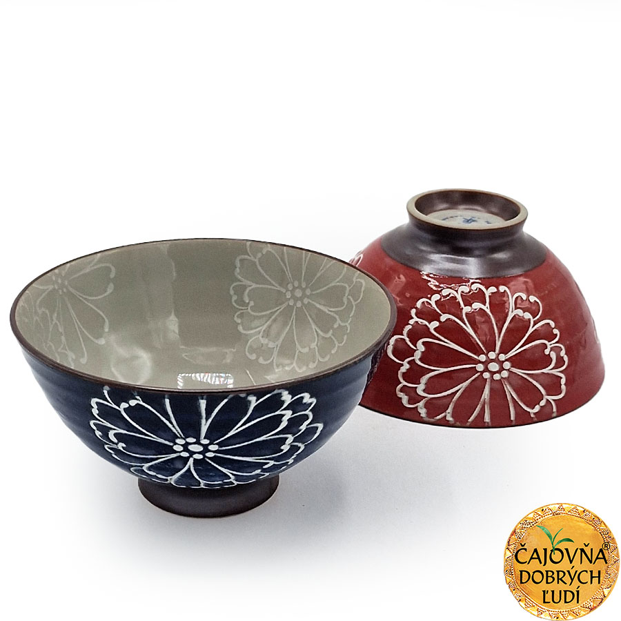 ČAJOVÁ MISKA CHRYZANTÉMA MODRÁ