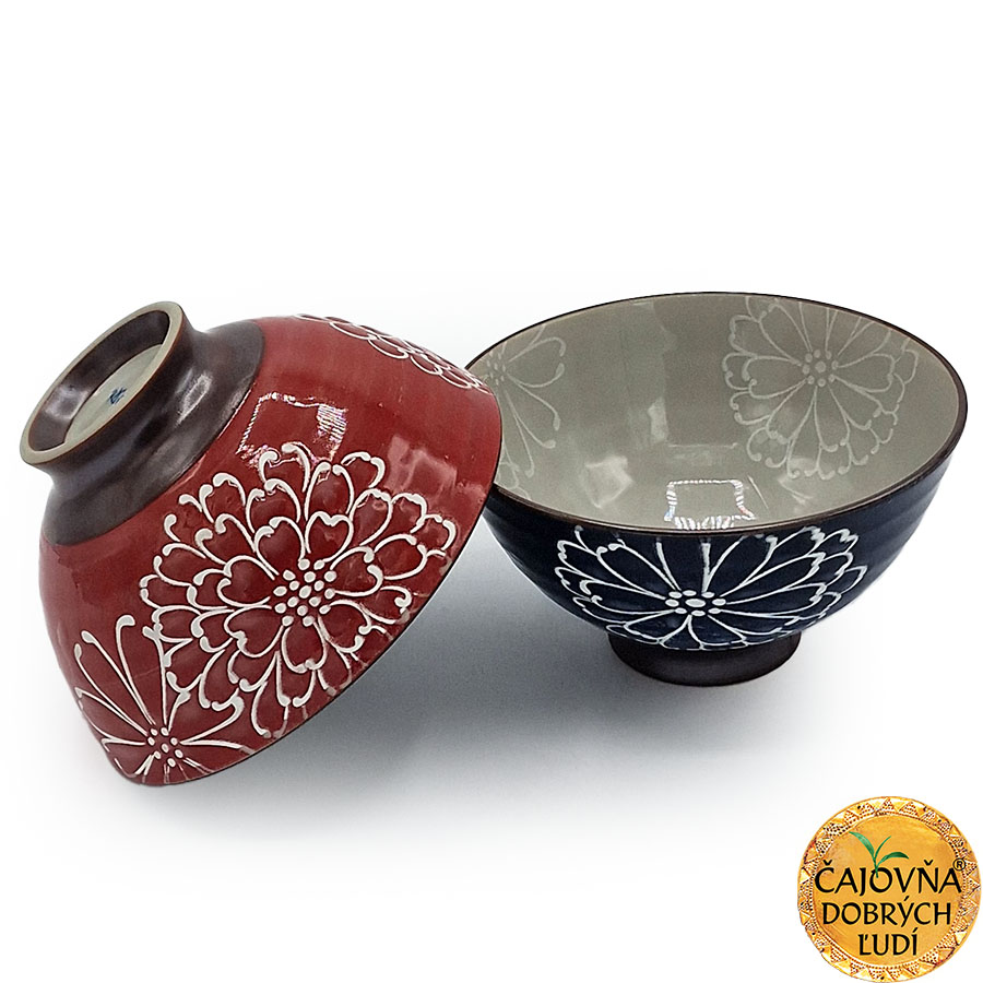 ČAJOVÁ MISKA CHRYZANTÉMA MODRÁ