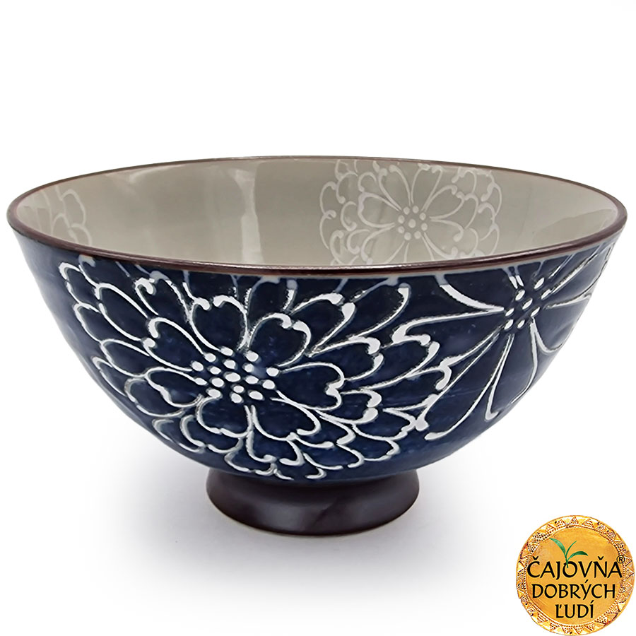 ČAJOVÁ MISKA CHRYZANTÉMA MODRÁ