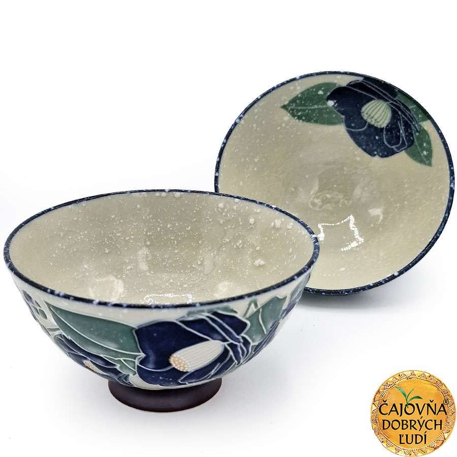 ČAJOVÁ MISKA SNEH NA MODRÝCH KVETOCH