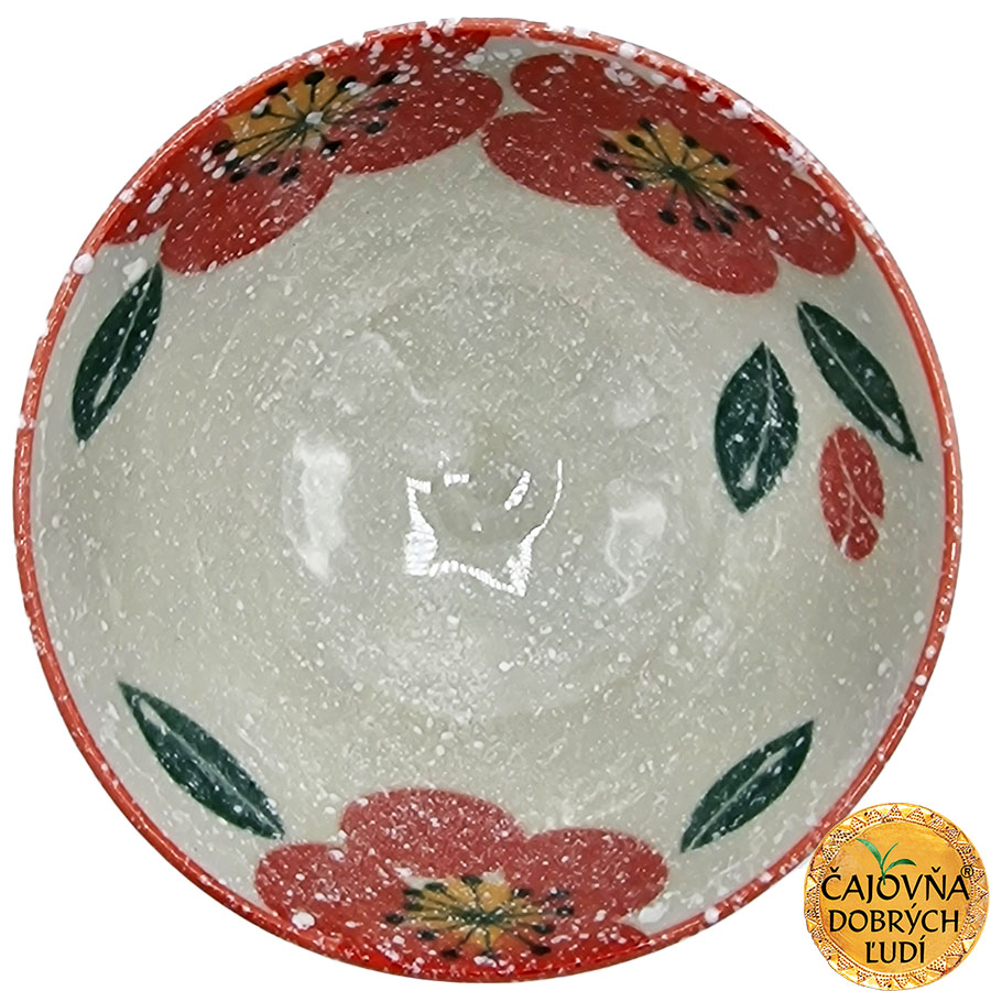ČAJOVÁ MISKA SNEH NA RUŽOVÝCH KVETOCH