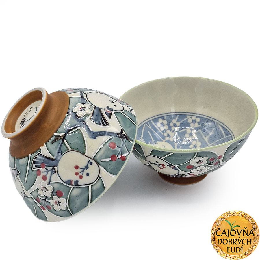 ČAJOVÁ MISKA VTÁČKY MEDZI KVETMI