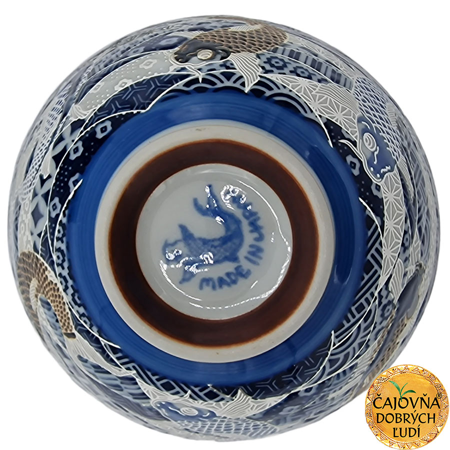 ČAJOVÁ MISKA ZLATÁ RYBKA MODRÁ