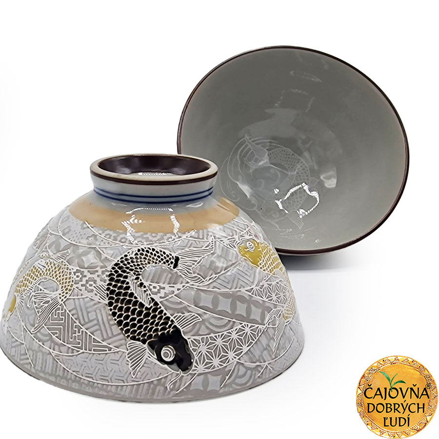 ČAJOVÁ MISKA ZLATÁ RYBKA - STRIEBRISTÁ