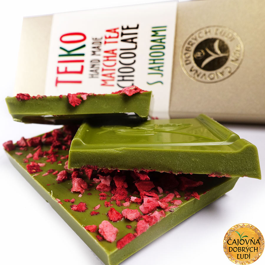  TEIKO - Hand Made Matcha Tea Chocolate- S jahodami