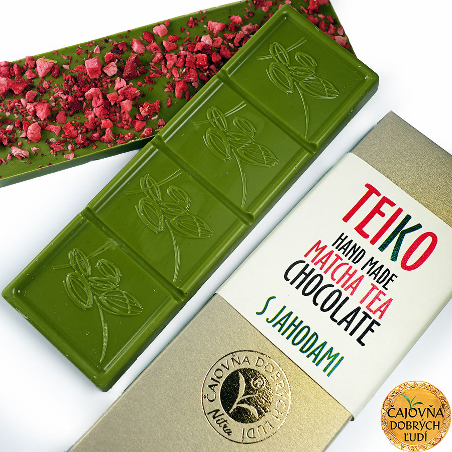  TEIKO - Hand Made Matcha Tea Chocolate- S jahodami