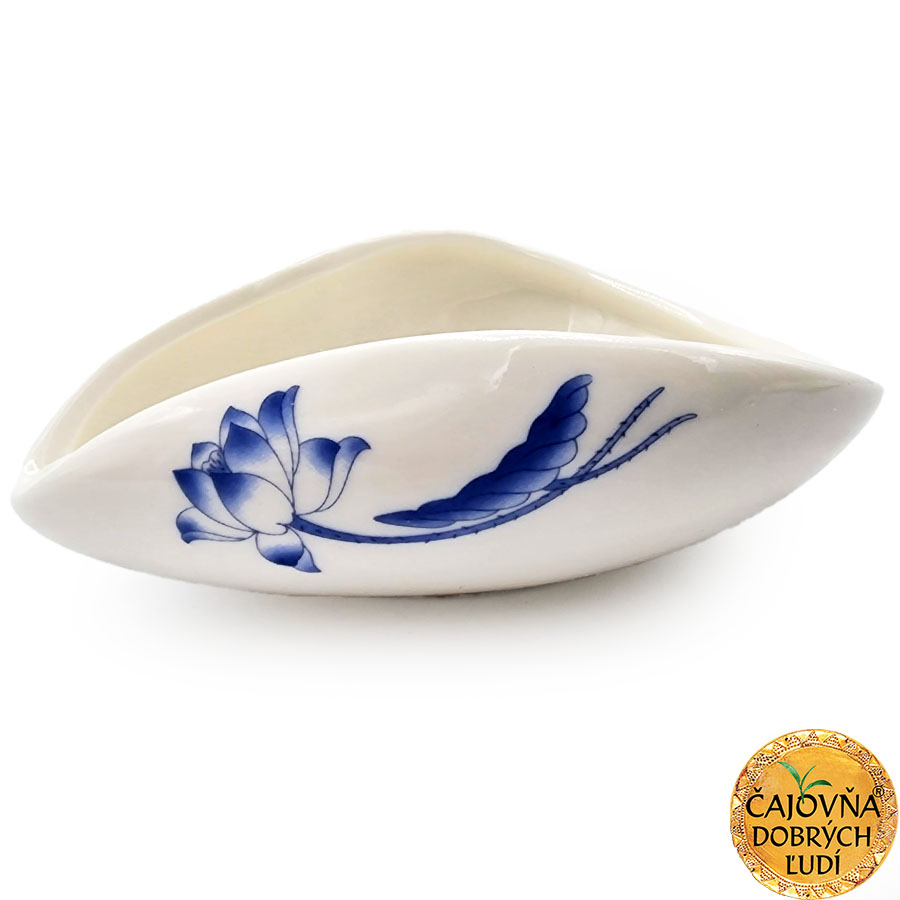 PORCELÁNOVÁ NÁSYPKA NA SYPANÝ ČAJ - KVET LOTOSU