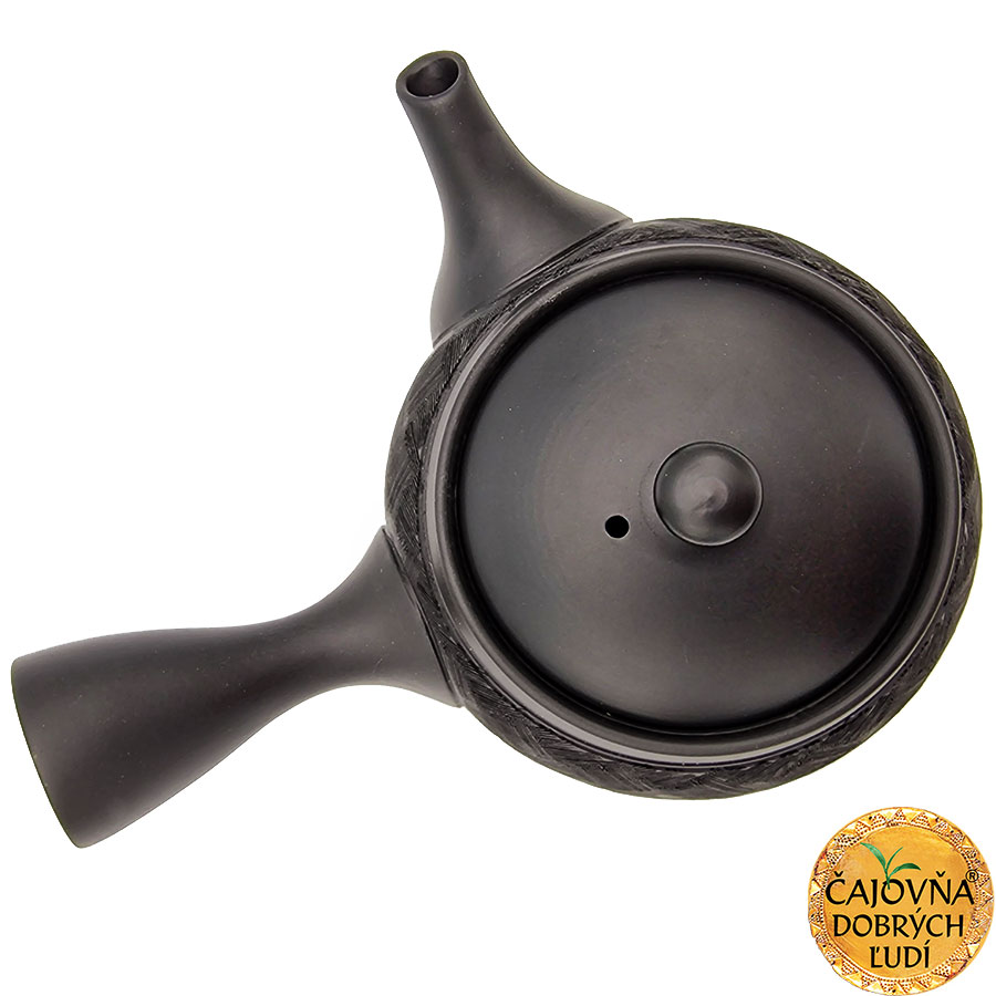 Elegantná čierna kanvička KOFU - CUBIC - 360 ml