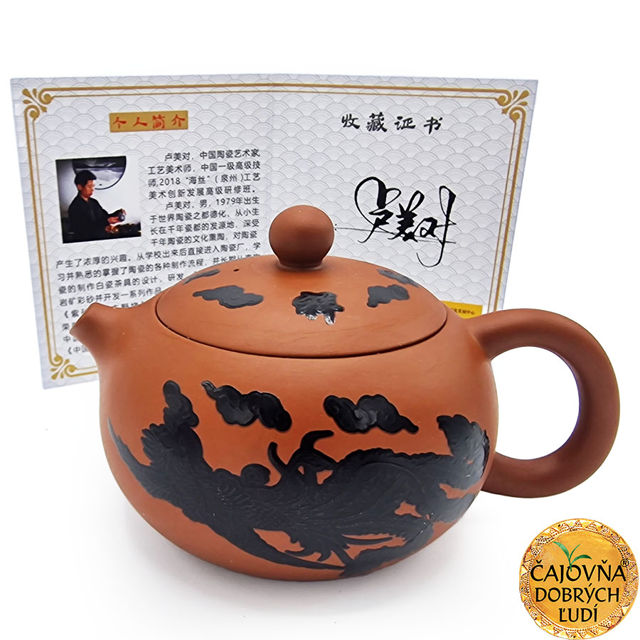 YIXING - ČAJOVÁ KANVIČKA DRAK A FÉNIX 340ml