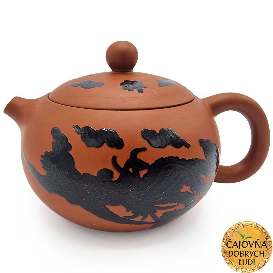YIXING - ČAJOVÁ KANVIČKA DRAK A FÉNIX 340ml