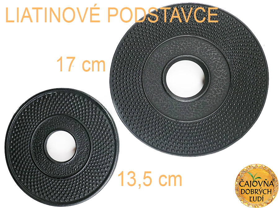 LIATINOVÝ PODSTAVEC - ČIERNY - 17 cm