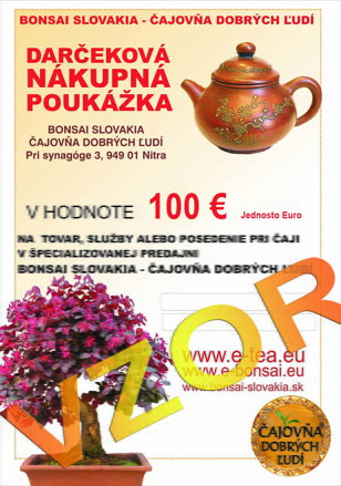 Darčeková nákupná poukážka hodnota 100 Eur