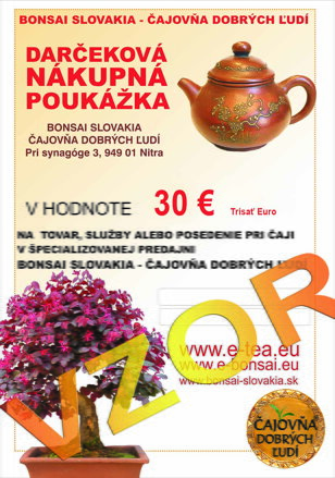 Darčeková nákupná poukážka hodnota 30 Eur