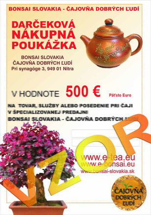 Darčeková nákupná poukážka hodnota 500 Eur