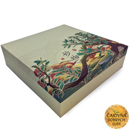 LUXUSNÝ OZDOBNÝ PAPIEROVÝ BOX NA LISOVANÝ PU-ERH:  TEA TREES