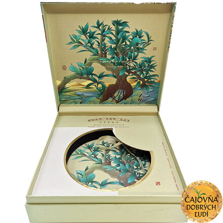 LUXUSNÝ OZDOBNÝ PAPIEROVÝ BOX NA LISOVANÝ PU-ERH:  TEA TREES