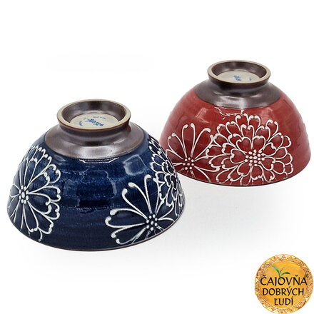 ČAJOVÁ MISKA CHRYZANTÉMA - MODRÁ