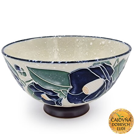 ČAJOVÁ MISKA SNEH NA MODRÝCH KVETOCH