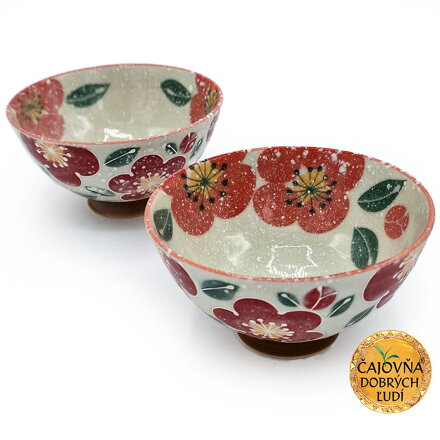 ČAJOVÁ MISKA SNEH NA RUŽOVÝCH KVETOCH