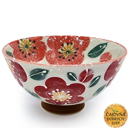 ČAJOVÁ MISKA SNEH NA RUŽOVÝCH KVETOCH