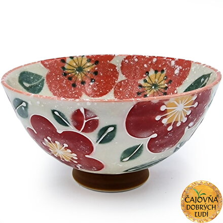 ČAJOVÁ MISKA SNEH NA RUŽOVÝCH KVETOCH