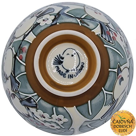 ČAJOVÁ MISKA VTÁČKY MEDZI KVETMI