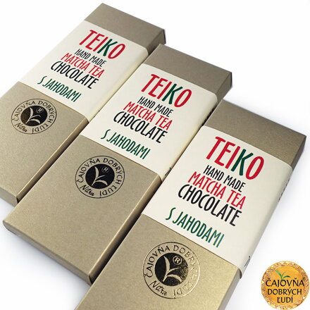 TEIKO - Hand Made Matcha Tea Chocolate - S jahodami
