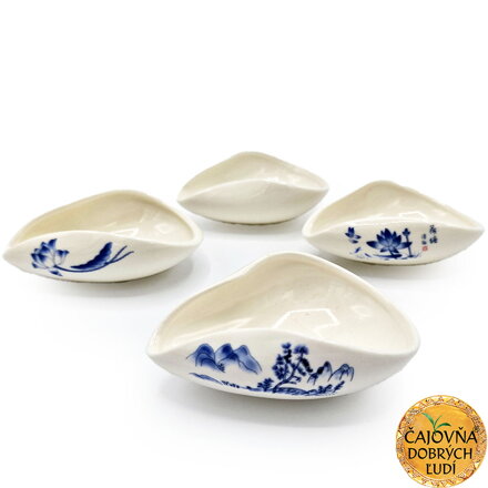 PORCELÁNOVÁ NÁSYPKA NA SYPANÝ ČAJ - LOTOSY