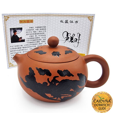 YIXING - ČAJOVÁ KANVIČKA DRAK A FÉNIX 340ml