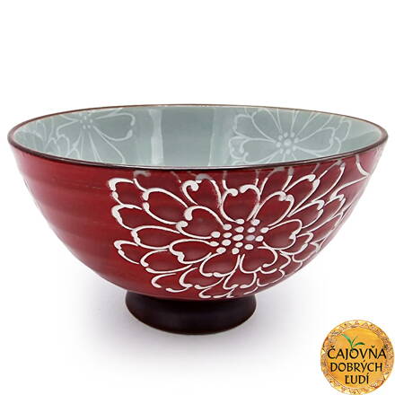 ČAJOVÁ MISKA CHRYZANTÉMA - ČERVENÁ