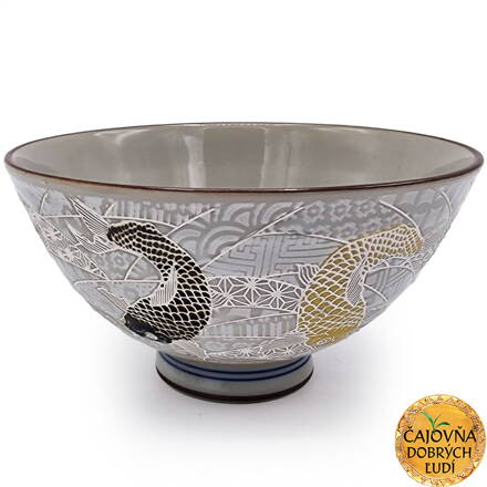 ČAJOVÁ MISKA ZLATÁ RYBKA - STRIEBRISTÁ